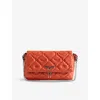 Zadig & Voltaire Womens Flame Rocky Ii Xl Leather Shoulder Bag In Orange