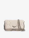 Zadig & Voltaire Womens Flash Rock Nano Xl Scale Leather Shoulder Bag In Flash