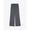 Zadig & Voltaire Womens Gris Chine Panol Wide-leg High-rise Stretch-woven Trousers In Blue