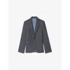 Zadig & Voltaire Womens Gris Chine Vavy Rhinestone-embellished Stretch-woven Blazer In Gray