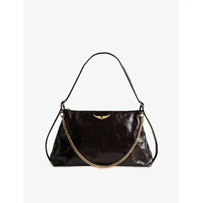 Zadig & Voltaire Womens Brownie Jim Leather Shoulder Bag