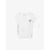 Zadig & Voltaire Tunisien Strass Heart Embellished Keyhole Cotton Graphic T-shirt In White