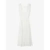 Zadig & Voltaire Womens Rimati V-neck Sleeveless Cotton Maxi Dress Judo