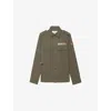 Zadig & Voltaire Womens Leaves Taskam Brand-embroidered Cotton-canvas Overshirt In Green