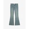 Zadig & Voltaire Womens Light Blue Eclip Bootcut-fit Low-rise Denim Jeans In Blue