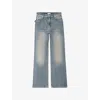 Zadig & Voltaire Womens Light Blue Evy Regular-fit High-rise Denim Jeans In Blue