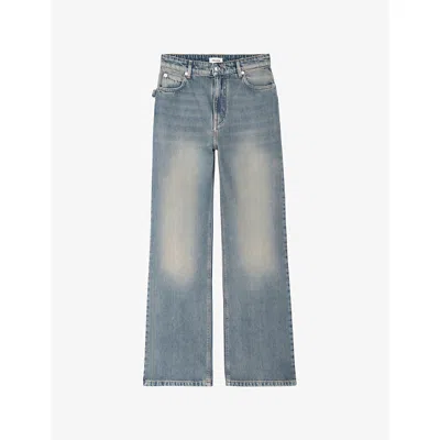 Zadig & Voltaire Womens Light Blue Evy Regular-fit High-rise Denim Jeans