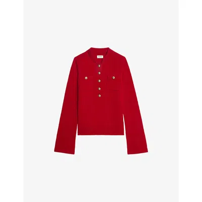 Zadig & Voltaire Womens Love Lucas Wool And Cashmere Jumper In Red