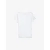 Zadig & Voltaire Womens Love Regular-fit Button-neck Cotton T-shirt In White