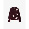 Zadig & Voltaire Womens Burgundy Markuz Star-pattern Cashmere Jumper In Burgundy