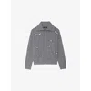 Zadig & Voltaire Womens Milly Wing-embroidered Zipped Cotton Sweatshirt Medium Grey In Gray