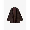 Zadig & Voltaire Womens Burgundy Paisley-pattern Sequin-embellished Velvet Kimono In Multi