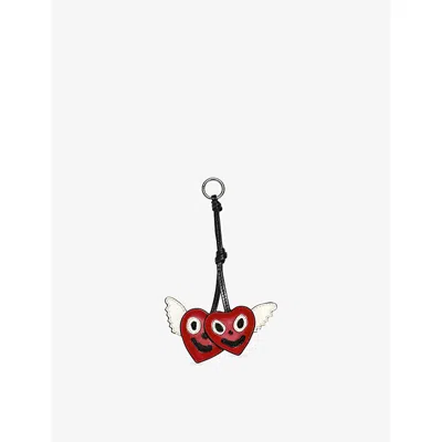 Zadig & Voltaire Womens Power Love Cherry Leather Keyring