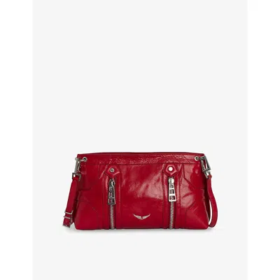 Zadig & Voltaire Womens Sunny Moody Branded Leather Handbag Power