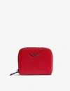 Zadig & Voltaire Womens Power Wing-embellished Embossed-leather Zip-around Wallet In Power