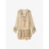 Zadig & Voltaire Womens Cloud Ralice Ruffle-trim Chiffon Mini Dress In Gray