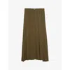 Zadig & Voltaire Womens Treillis Jimeno Brand-plaque Satin Maxi Skirt