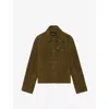 Zadig & Voltaire Womens Treillis Lessa Suede Leather Jacket In Green