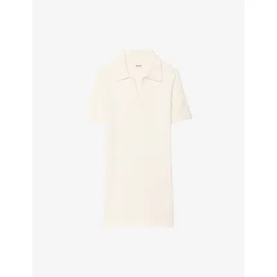 Zadig & Voltaire Womens Zadig&voltaire Lulu Polo-collar Knitted Mini Dress In Neutral