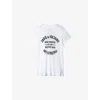 Zadig & Voltaire Womens White Branded-print Short-sleeved Cotton-jersey T-shirt In White
