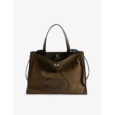 Zadig & Voltaire Womens Wood Jack Suede Top-handle Bag In Brown
