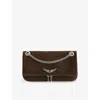 Zadig & Voltaire Womens Rock Ii Leather Clutch Wood In Brown