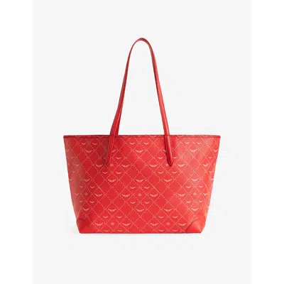 Zadig & Voltaire Womens Z Shopper Xl Coated-canvas Tote Bag Lov In Love