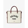 Zadig & Voltaire Womens Flash Angel Voltaire Canvas And Leather Tote Bag
