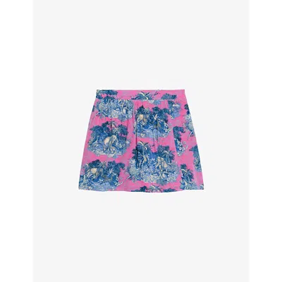 Zadig & Voltaire Womens Lady Jadys Floral-print Woven Mini Skirt In Multi