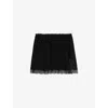 Zadig & Voltaire Womens Zadig&voltaire Jarvisa Lace-trim Woven Midi Skirt In Black
