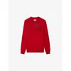 Zadig & Voltaire Womens Kendy Heart-embroidered Wool And Cashmere-blend Jumper Love In Red