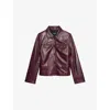 Zadig & Voltaire Womens Burgundy Liam Regular-fit Leather Jacket In Burgundy