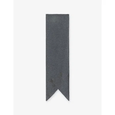 Zadig & Voltaire Lucy Thin Scarf In Gray