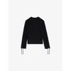 Zadig & Voltaire Womens Zadig&voltaire Malty Lace-sleeve Wool And Cashmere-blend Jumper In Black