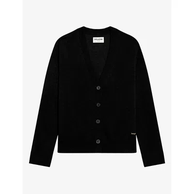 Zadig & Voltaire Womens Zadig&voltaire Mirkaz V-neck Cashmere Cardigan In Blue