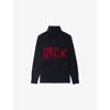 Zadig & Voltaire Womens Mora Rock-intarsia Merino-wool Jumper Encre Xs In Black