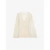 Zadig & Voltaire Womens Judo Rany Brooch-embellished Cotton-crochet Jumper
