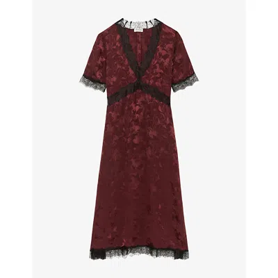 Zadig & Voltaire Redoxal Horse Jacquard Silk Midi Dress