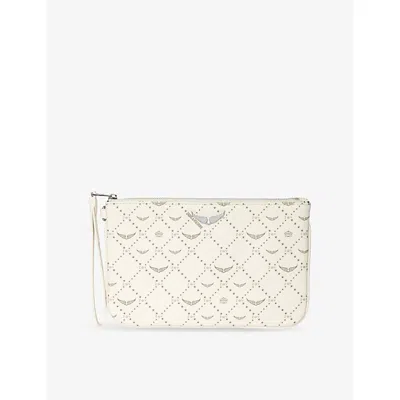 Zadig & Voltaire Womens Flash Z Monogram Canvas Clutch Bag