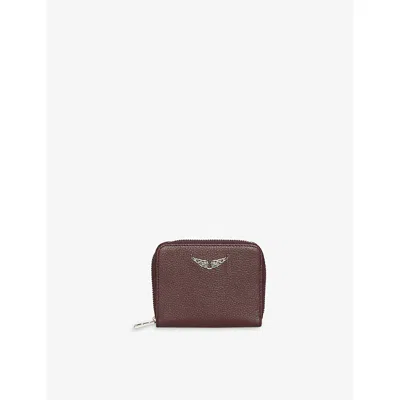 Zadig & Voltaire Womens Road Zv Mini Logo-plaque Leather Coin Purs