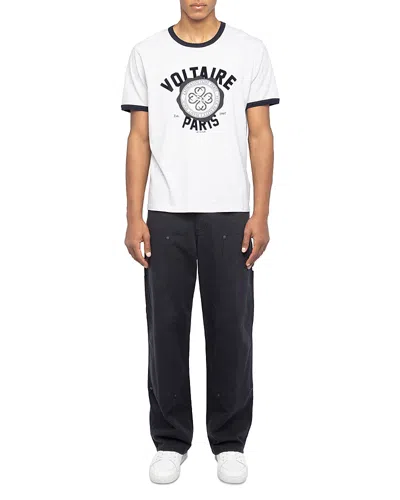 Zadig & Voltaire Woody Logo Ringer T-shirt In White