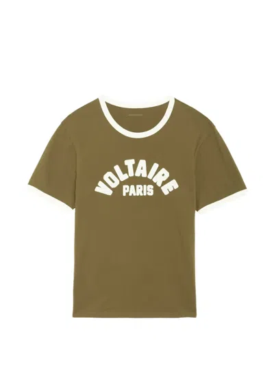 Zadig & Voltaire Woody Hc Voltaire Tee In Brown