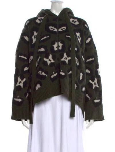 Pre-owned Zadig & Voltaire Wool Animal Print Sweater In Green