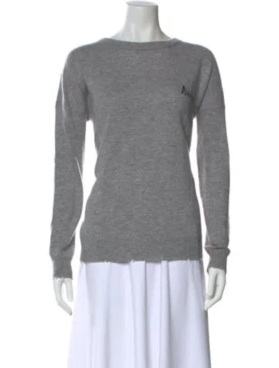 Pre-owned Zadig & Voltaire Wool Bateau Neckline Sweater In Gray