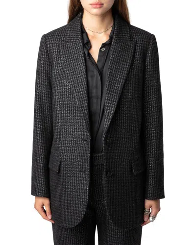Zadig & Voltaire Wool-blend Blazer In Black