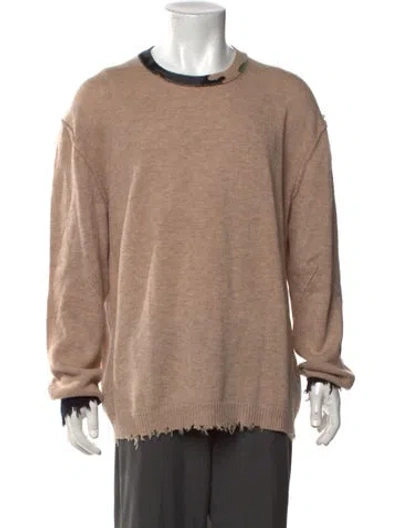 Pre-owned Zadig & Voltaire Wool Crew Neck Pullover In Brown