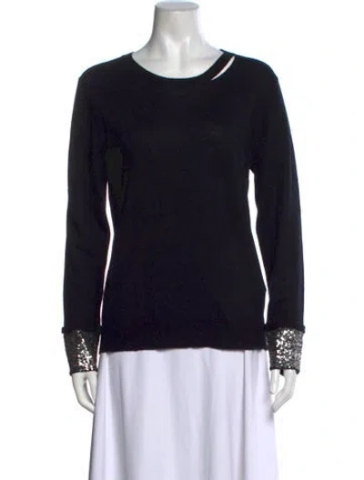 Pre-owned Zadig & Voltaire Wool Crew Neck Sweater In Black