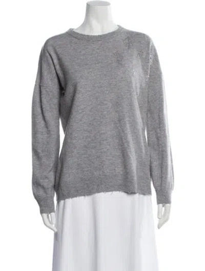 Pre-owned Zadig & Voltaire Wool Crew Neck Sweater In Gray