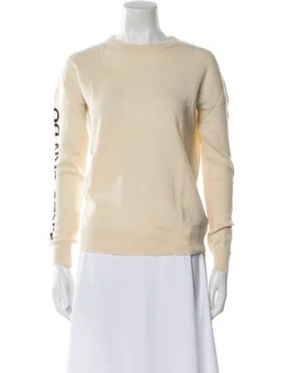 Pre-owned Zadig & Voltaire Wool Crew Neck Sweater In Neutral