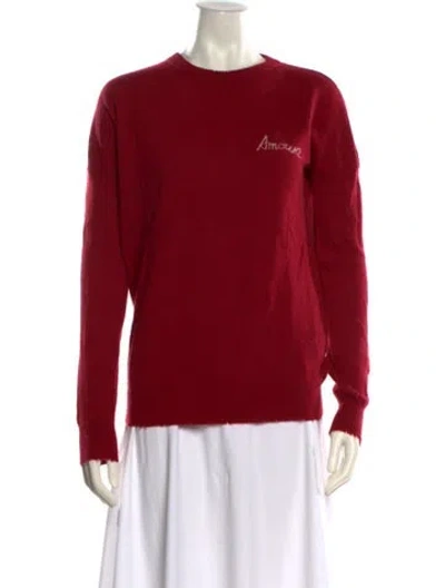 Pre-owned Zadig & Voltaire Wool Crew Neck Sweater In Red